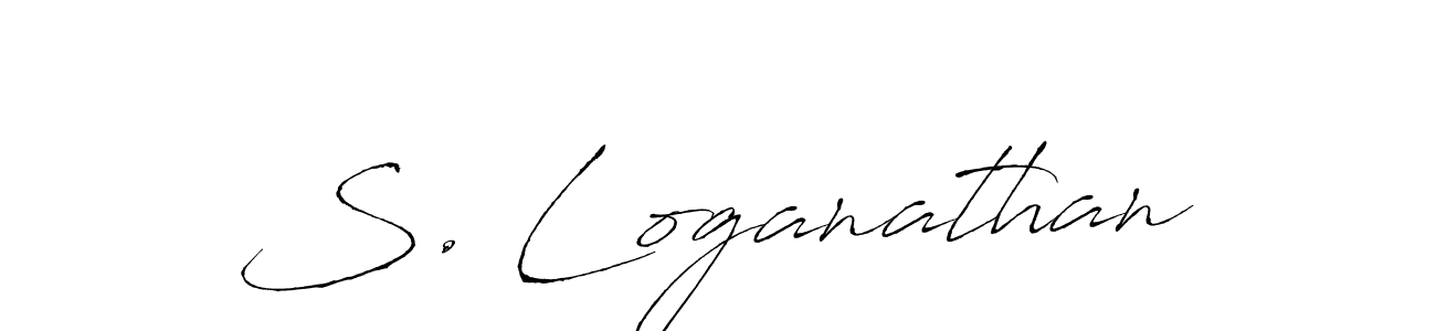How to make S. Loganathan name signature. Use Antro_Vectra style for creating short signs online. This is the latest handwritten sign. S. Loganathan signature style 6 images and pictures png