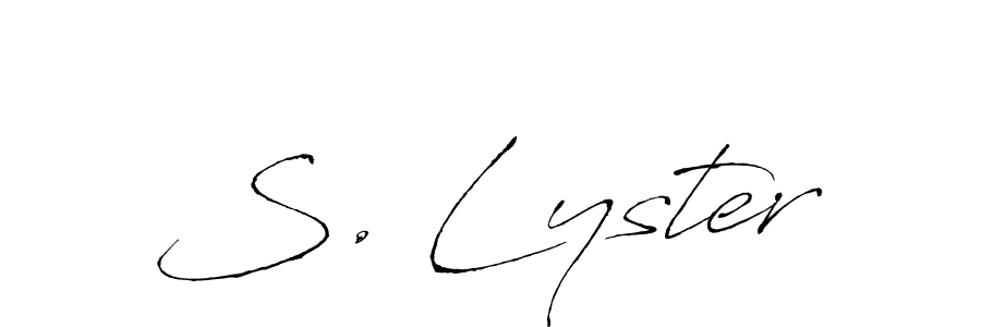 Design your own signature with our free online signature maker. With this signature software, you can create a handwritten (Antro_Vectra) signature for name S. Lyster. S. Lyster signature style 6 images and pictures png