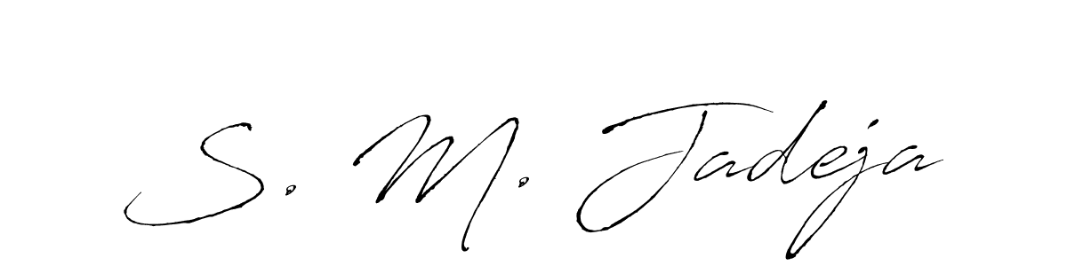 Design your own signature with our free online signature maker. With this signature software, you can create a handwritten (Antro_Vectra) signature for name S. M. Jadeja. S. M. Jadeja signature style 6 images and pictures png