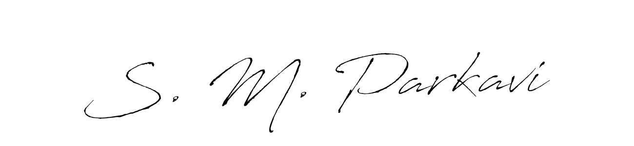 Also You can easily find your signature by using the search form. We will create S. M. Parkavi name handwritten signature images for you free of cost using Antro_Vectra sign style. S. M. Parkavi signature style 6 images and pictures png