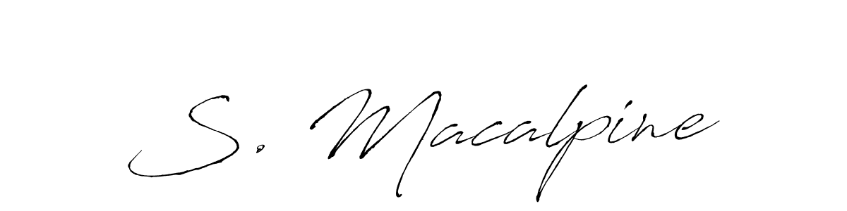 The best way (Antro_Vectra) to make a short signature is to pick only two or three words in your name. The name S. Macalpine include a total of six letters. For converting this name. S. Macalpine signature style 6 images and pictures png