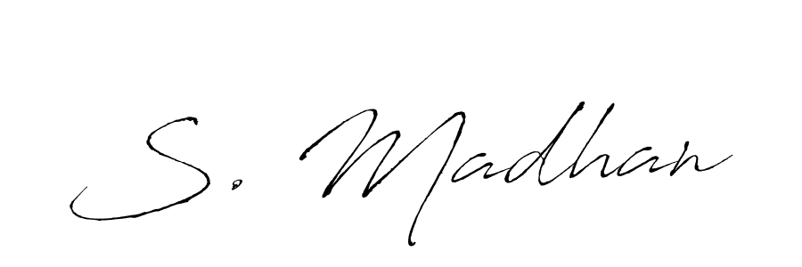 Create a beautiful signature design for name S. Madhan. With this signature (Antro_Vectra) fonts, you can make a handwritten signature for free. S. Madhan signature style 6 images and pictures png