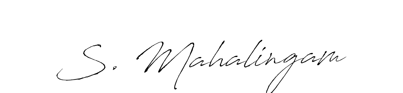 Antro_Vectra is a professional signature style that is perfect for those who want to add a touch of class to their signature. It is also a great choice for those who want to make their signature more unique. Get S. Mahalingam name to fancy signature for free. S. Mahalingam signature style 6 images and pictures png