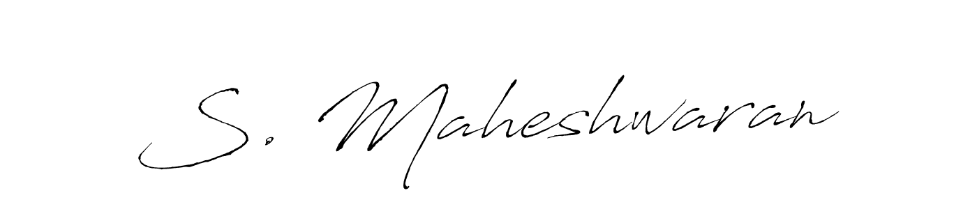 if you are searching for the best signature style for your name S. Maheshwaran. so please give up your signature search. here we have designed multiple signature styles  using Antro_Vectra. S. Maheshwaran signature style 6 images and pictures png