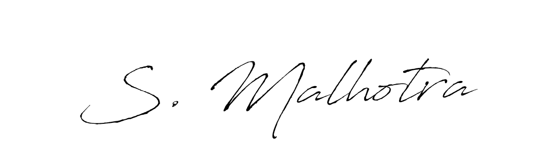 You should practise on your own different ways (Antro_Vectra) to write your name (S. Malhotra) in signature. don't let someone else do it for you. S. Malhotra signature style 6 images and pictures png