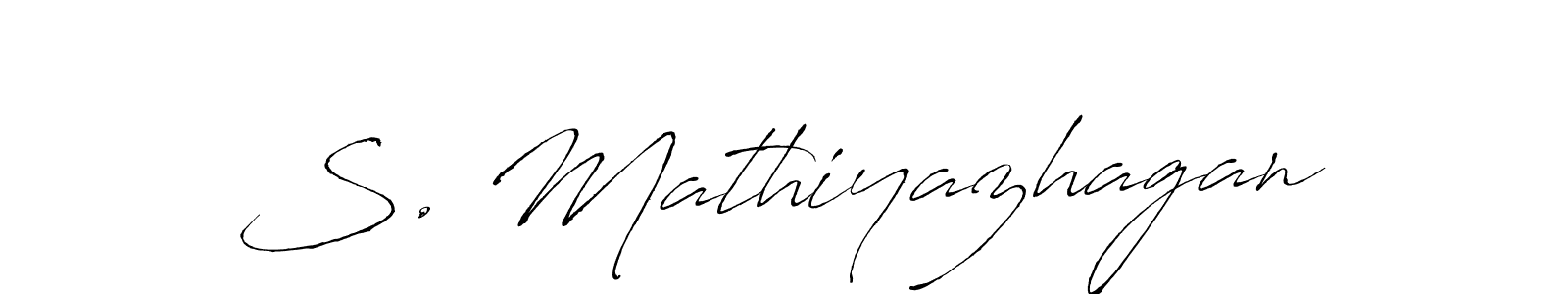 Design your own signature with our free online signature maker. With this signature software, you can create a handwritten (Antro_Vectra) signature for name S. Mathiyazhagan. S. Mathiyazhagan signature style 6 images and pictures png