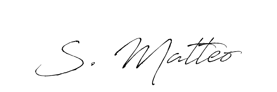 Also we have S. Matteo name is the best signature style. Create professional handwritten signature collection using Antro_Vectra autograph style. S. Matteo signature style 6 images and pictures png