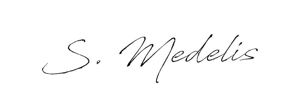 Also You can easily find your signature by using the search form. We will create S. Medelis name handwritten signature images for you free of cost using Antro_Vectra sign style. S. Medelis signature style 6 images and pictures png