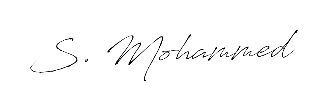 Make a beautiful signature design for name S. Mohammed. With this signature (Antro_Vectra) style, you can create a handwritten signature for free. S. Mohammed signature style 6 images and pictures png