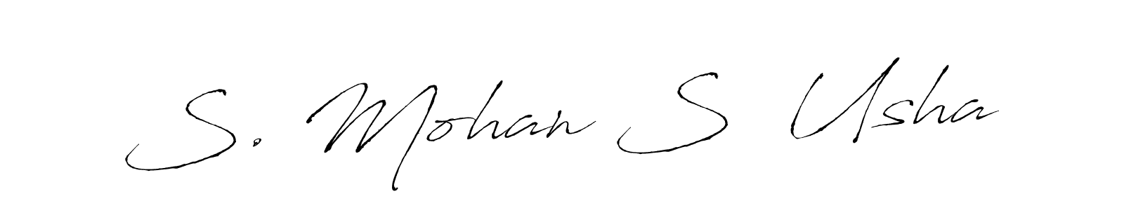 S. Mohan S  Usha stylish signature style. Best Handwritten Sign (Antro_Vectra) for my name. Handwritten Signature Collection Ideas for my name S. Mohan S  Usha. S. Mohan S  Usha signature style 6 images and pictures png