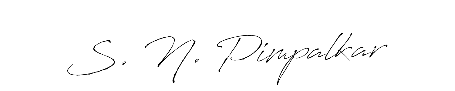 The best way (Antro_Vectra) to make a short signature is to pick only two or three words in your name. The name S. N. Pimpalkar include a total of six letters. For converting this name. S. N. Pimpalkar signature style 6 images and pictures png