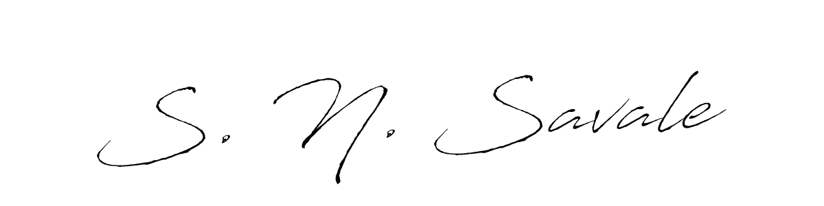 Design your own signature with our free online signature maker. With this signature software, you can create a handwritten (Antro_Vectra) signature for name S. N. Savale. S. N. Savale signature style 6 images and pictures png