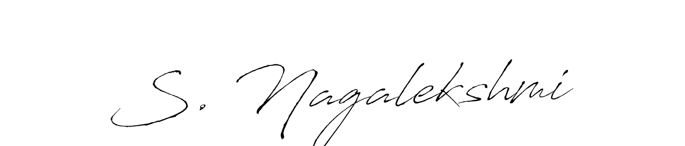 Create a beautiful signature design for name S. Nagalekshmi. With this signature (Antro_Vectra) fonts, you can make a handwritten signature for free. S. Nagalekshmi signature style 6 images and pictures png