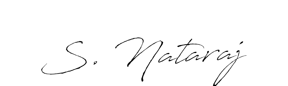 Design your own signature with our free online signature maker. With this signature software, you can create a handwritten (Antro_Vectra) signature for name S. Nataraj. S. Nataraj signature style 6 images and pictures png