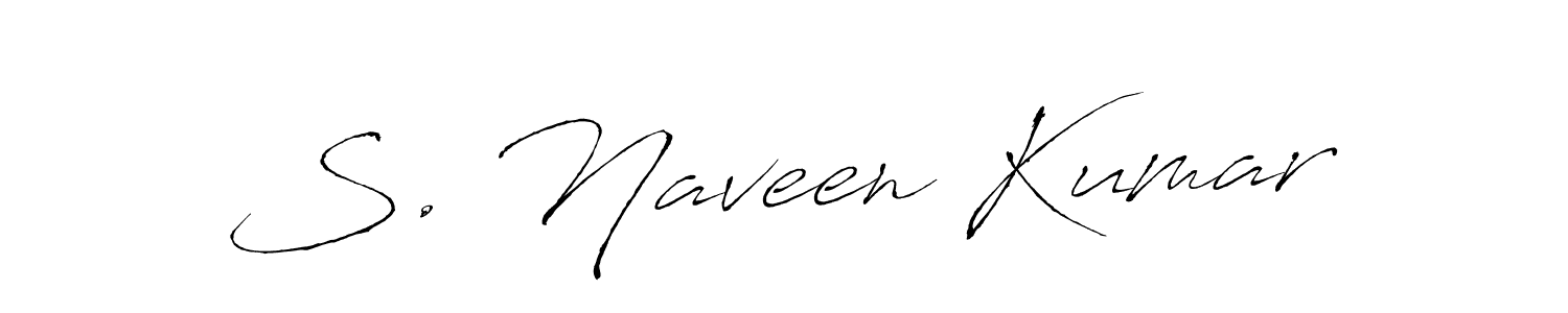 Use a signature maker to create a handwritten signature online. With this signature software, you can design (Antro_Vectra) your own signature for name S. Naveen Kumar. S. Naveen Kumar signature style 6 images and pictures png