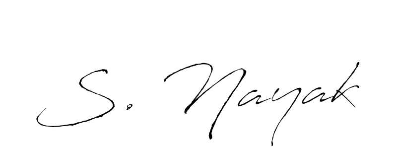 The best way (Antro_Vectra) to make a short signature is to pick only two or three words in your name. The name S. Nayak include a total of six letters. For converting this name. S. Nayak signature style 6 images and pictures png