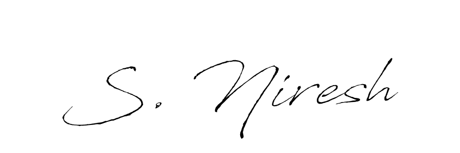 You can use this online signature creator to create a handwritten signature for the name S. Niresh. This is the best online autograph maker. S. Niresh signature style 6 images and pictures png