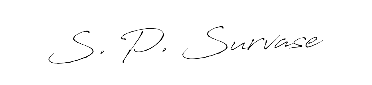 How to make S. P. Survase signature? Antro_Vectra is a professional autograph style. Create handwritten signature for S. P. Survase name. S. P. Survase signature style 6 images and pictures png