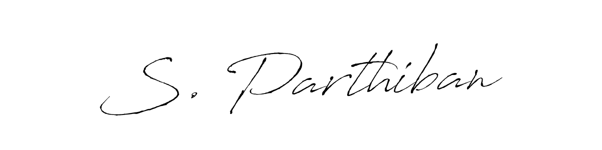 Make a beautiful signature design for name S. Parthiban. With this signature (Antro_Vectra) style, you can create a handwritten signature for free. S. Parthiban signature style 6 images and pictures png