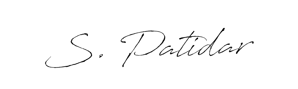 S. Patidar stylish signature style. Best Handwritten Sign (Antro_Vectra) for my name. Handwritten Signature Collection Ideas for my name S. Patidar. S. Patidar signature style 6 images and pictures png