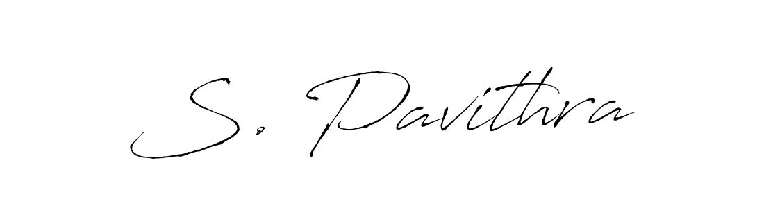 The best way (Antro_Vectra) to make a short signature is to pick only two or three words in your name. The name S. Pavithra include a total of six letters. For converting this name. S. Pavithra signature style 6 images and pictures png