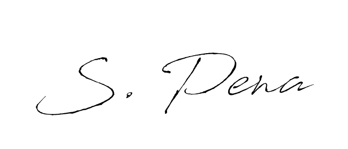 Make a beautiful signature design for name S. Pena. With this signature (Antro_Vectra) style, you can create a handwritten signature for free. S. Pena signature style 6 images and pictures png