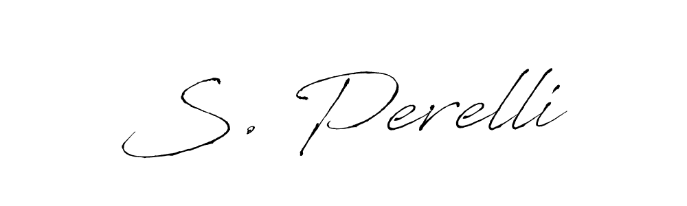 Antro_Vectra is a professional signature style that is perfect for those who want to add a touch of class to their signature. It is also a great choice for those who want to make their signature more unique. Get S. Perelli name to fancy signature for free. S. Perelli signature style 6 images and pictures png