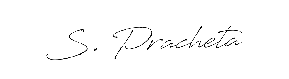 Also You can easily find your signature by using the search form. We will create S. Pracheta name handwritten signature images for you free of cost using Antro_Vectra sign style. S. Pracheta signature style 6 images and pictures png