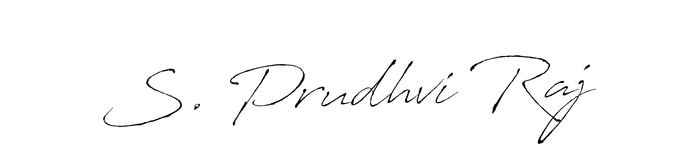 Create a beautiful signature design for name S. Prudhvi Raj. With this signature (Antro_Vectra) fonts, you can make a handwritten signature for free. S. Prudhvi Raj signature style 6 images and pictures png