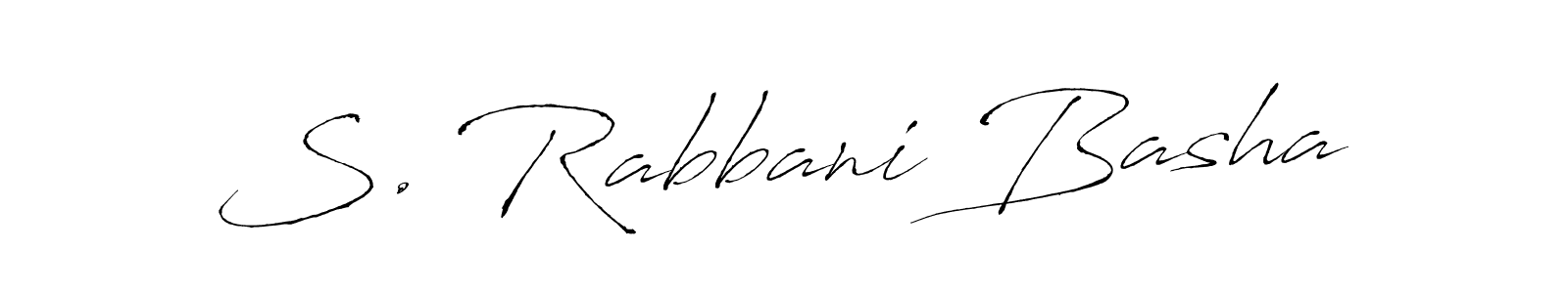 Similarly Antro_Vectra is the best handwritten signature design. Signature creator online .You can use it as an online autograph creator for name S. Rabbani Basha. S. Rabbani Basha signature style 6 images and pictures png