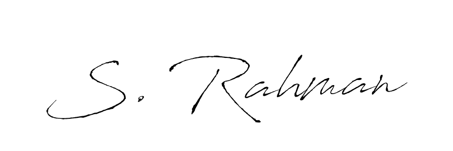 Create a beautiful signature design for name S. Rahman. With this signature (Antro_Vectra) fonts, you can make a handwritten signature for free. S. Rahman signature style 6 images and pictures png