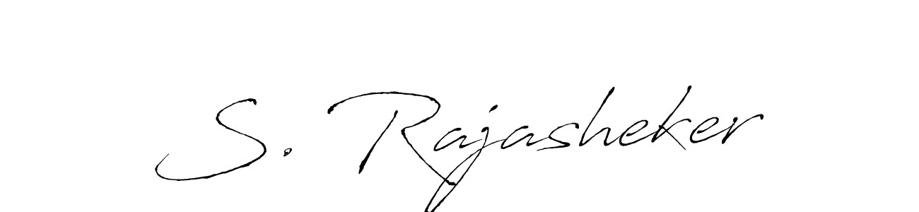 The best way (Antro_Vectra) to make a short signature is to pick only two or three words in your name. The name S. Rajasheker include a total of six letters. For converting this name. S. Rajasheker signature style 6 images and pictures png