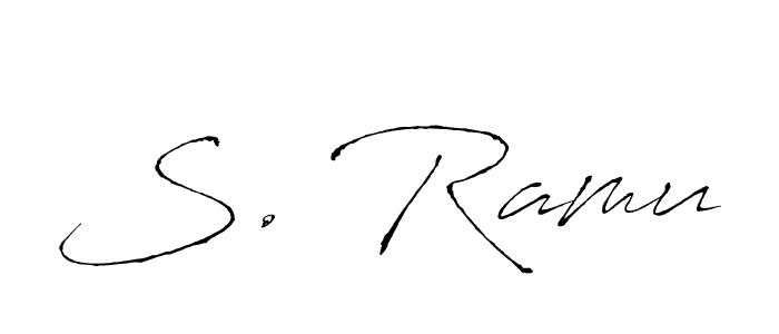 How to make S. Ramu signature? Antro_Vectra is a professional autograph style. Create handwritten signature for S. Ramu name. S. Ramu signature style 6 images and pictures png