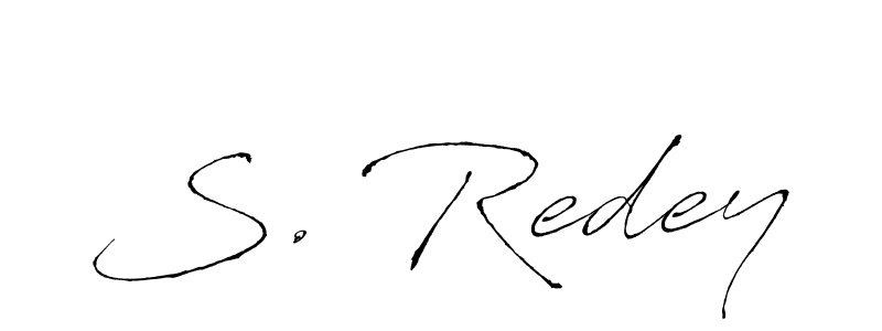 The best way (Antro_Vectra) to make a short signature is to pick only two or three words in your name. The name S. Redey include a total of six letters. For converting this name. S. Redey signature style 6 images and pictures png