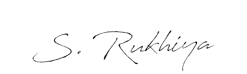 How to make S. Rukhiya name signature. Use Antro_Vectra style for creating short signs online. This is the latest handwritten sign. S. Rukhiya signature style 6 images and pictures png