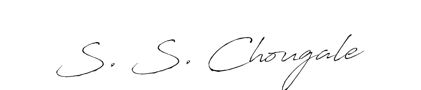 The best way (Antro_Vectra) to make a short signature is to pick only two or three words in your name. The name S. S. Chougale include a total of six letters. For converting this name. S. S. Chougale signature style 6 images and pictures png