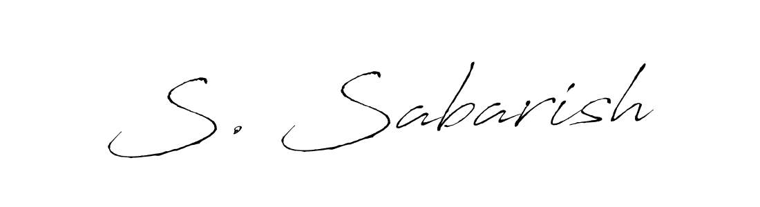 Design your own signature with our free online signature maker. With this signature software, you can create a handwritten (Antro_Vectra) signature for name S. Sabarish. S. Sabarish signature style 6 images and pictures png