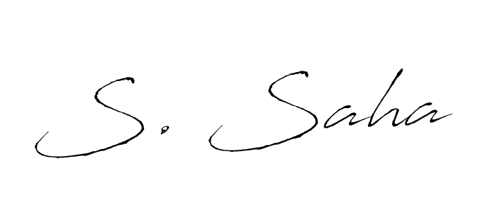 Make a beautiful signature design for name S. Saha. Use this online signature maker to create a handwritten signature for free. S. Saha signature style 6 images and pictures png