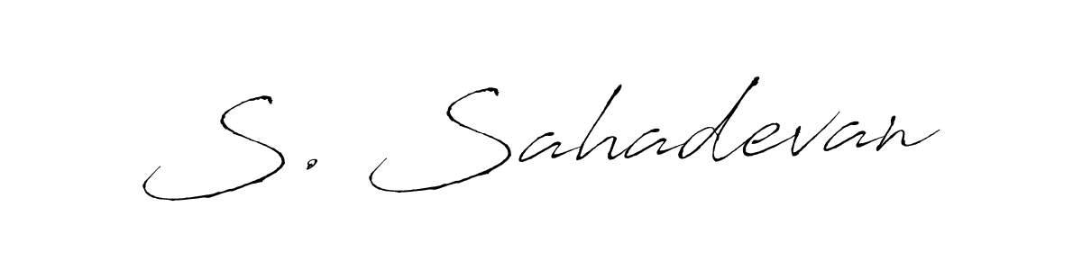 You should practise on your own different ways (Antro_Vectra) to write your name (S. Sahadevan) in signature. don't let someone else do it for you. S. Sahadevan signature style 6 images and pictures png