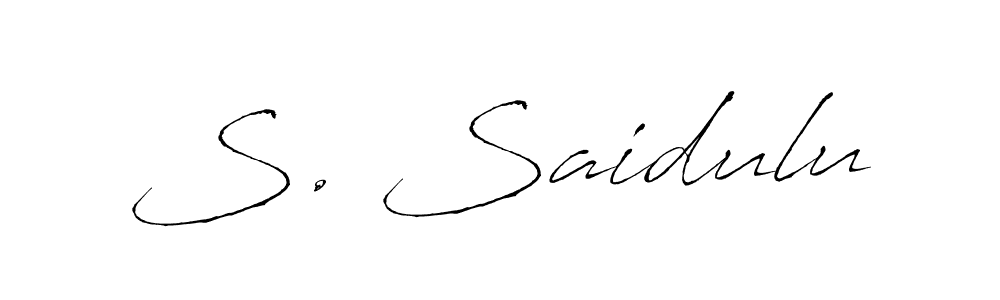 You should practise on your own different ways (Antro_Vectra) to write your name (S. Saidulu) in signature. don't let someone else do it for you. S. Saidulu signature style 6 images and pictures png