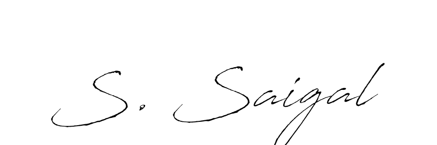 Design your own signature with our free online signature maker. With this signature software, you can create a handwritten (Antro_Vectra) signature for name S. Saigal. S. Saigal signature style 6 images and pictures png