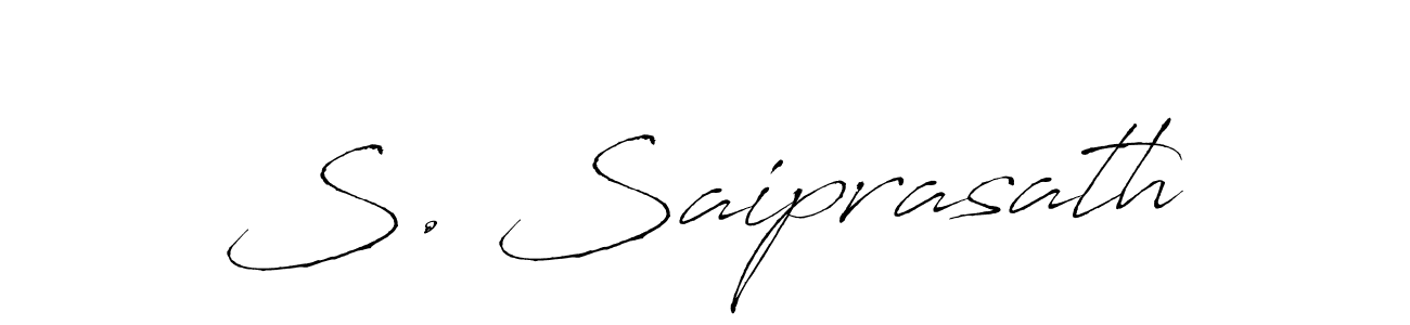 How to make S. Saiprasath name signature. Use Antro_Vectra style for creating short signs online. This is the latest handwritten sign. S. Saiprasath signature style 6 images and pictures png