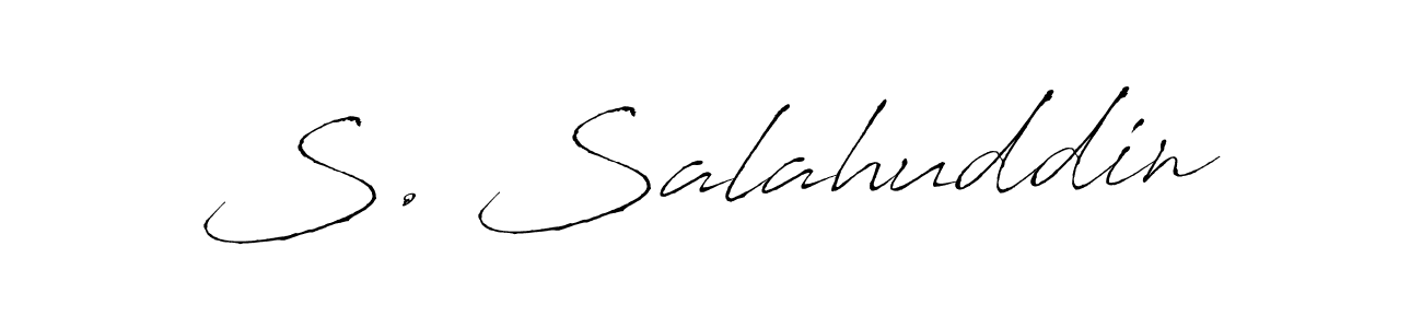 You should practise on your own different ways (Antro_Vectra) to write your name (S. Salahuddin) in signature. don't let someone else do it for you. S. Salahuddin signature style 6 images and pictures png