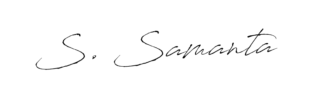 Also You can easily find your signature by using the search form. We will create S. Samanta name handwritten signature images for you free of cost using Antro_Vectra sign style. S. Samanta signature style 6 images and pictures png