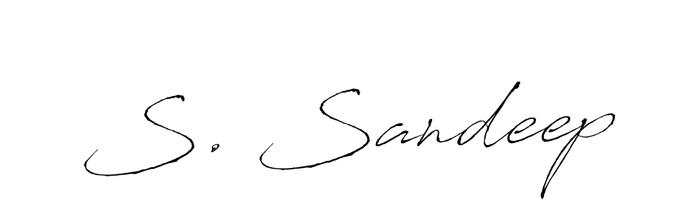 Antro_Vectra is a professional signature style that is perfect for those who want to add a touch of class to their signature. It is also a great choice for those who want to make their signature more unique. Get S. Sandeep name to fancy signature for free. S. Sandeep signature style 6 images and pictures png