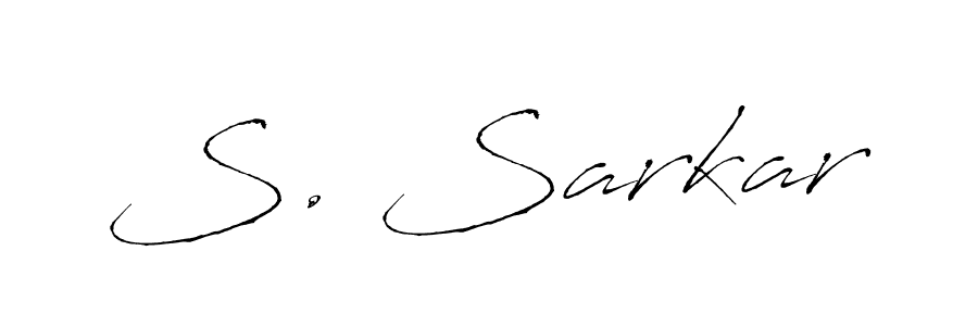 Make a beautiful signature design for name S. Sarkar. With this signature (Antro_Vectra) style, you can create a handwritten signature for free. S. Sarkar signature style 6 images and pictures png