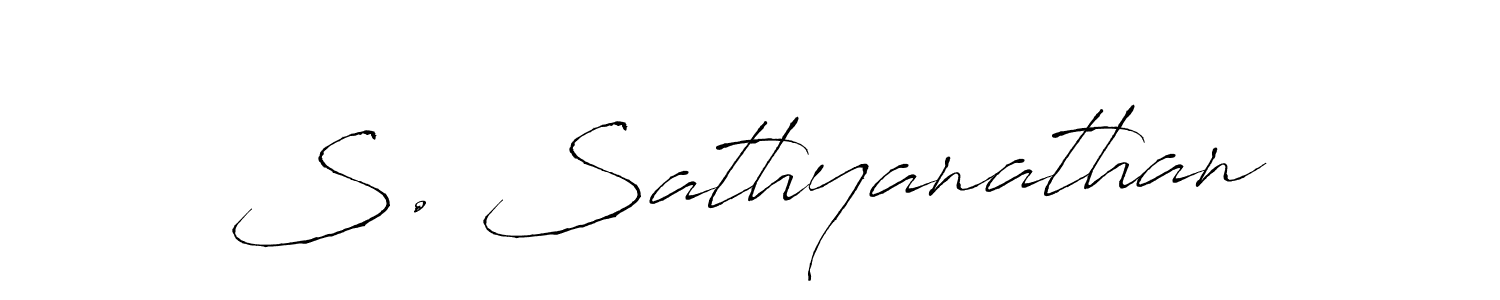 How to make S. Sathyanathan signature? Antro_Vectra is a professional autograph style. Create handwritten signature for S. Sathyanathan name. S. Sathyanathan signature style 6 images and pictures png