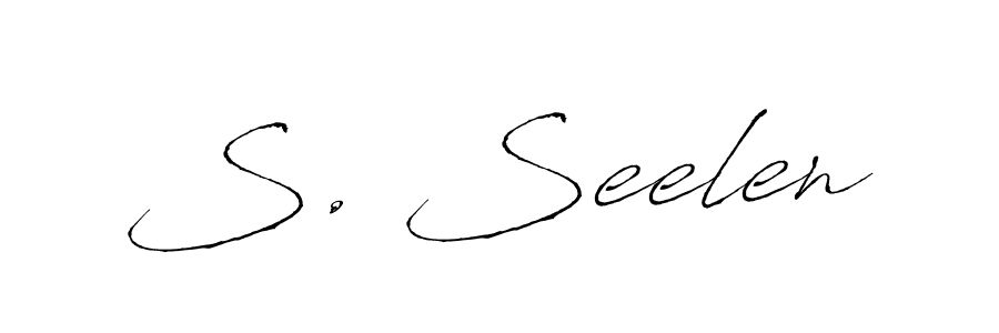 Once you've used our free online signature maker to create your best signature Antro_Vectra style, it's time to enjoy all of the benefits that S. Seelen name signing documents. S. Seelen signature style 6 images and pictures png