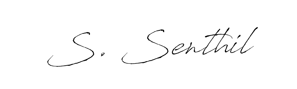 Similarly Antro_Vectra is the best handwritten signature design. Signature creator online .You can use it as an online autograph creator for name S. Senthil. S. Senthil signature style 6 images and pictures png