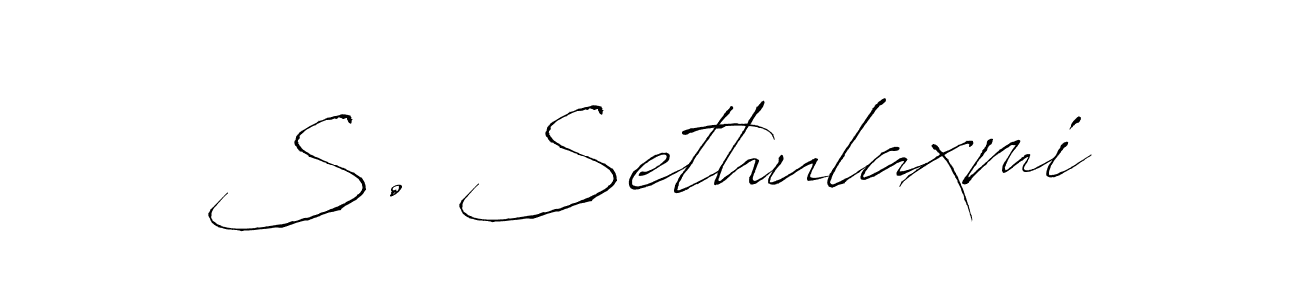 Make a short S. Sethulaxmi signature style. Manage your documents anywhere anytime using Antro_Vectra. Create and add eSignatures, submit forms, share and send files easily. S. Sethulaxmi signature style 6 images and pictures png